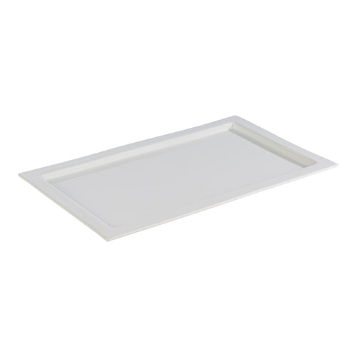 EMGA White Porcelain Serving Dish GN 1/1 | Rectangular | 53 x 32.5 x H2 cm 1