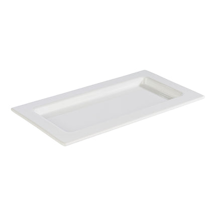 EMGA White Porcelain Serving Dish GN 1/3 | Rectangular | 32.5 x 17.6 x H2 cm 1