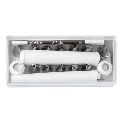 Stainless Steel Icing Tip Starter Set | EMGA | Set of 18 | Plastic Box 1