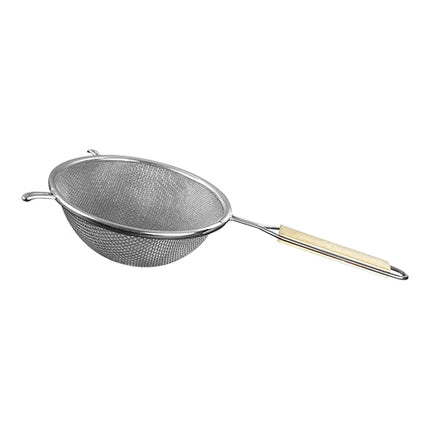 Bowl Strainer with Double Mesh | EMGA | Ø20 cm | Stainless Steel, Wooden Handle 1