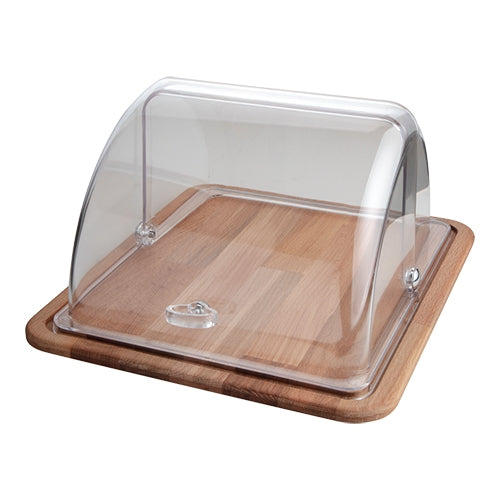 Rectangular Wooden Serving Dish with Rolltop Cover | EMGA | 31 x 37 x H19 cm 1
