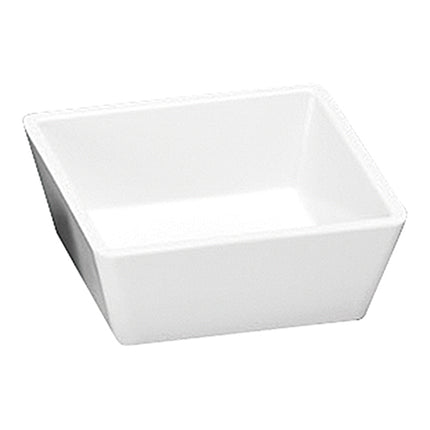 White Square Melamine Serving Dish | EMGA | Dishwasher Safe | 9 x 9 x H3.5 cm 1