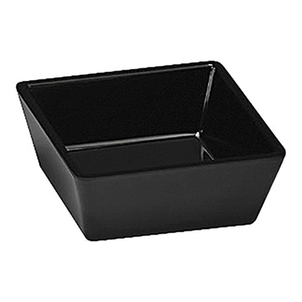 Black Square Melamine Serving Dish | EMGA | Dishwasher Safe | 9 x 9 x H3.5 cm 1