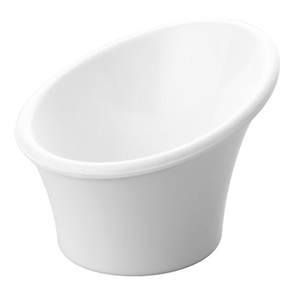 White Round Melamine Serving Dish | EMGA | Dishwasher Safe | Ø7.5 x H6 cm | 0.075 L 1
