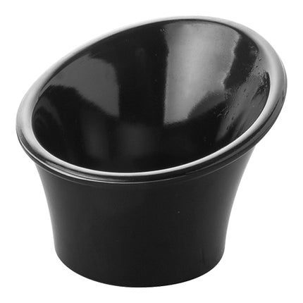 Black Round Melamine Serving Dish | EMGA | Dishwasher Safe | Ø7.5 x H6 cm | 0.075 L 1
