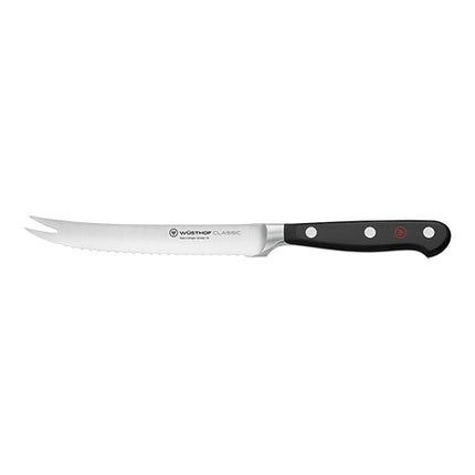 Tomato Knife with Serrated Stainless Steel Blade | Wüsthof Dreizack Classic | 14 cm Blade 1