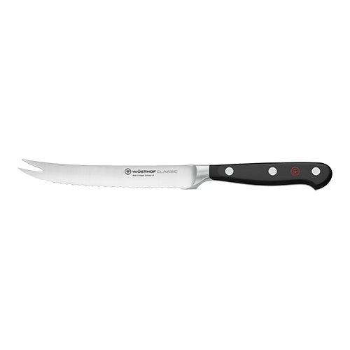 Tomato Knife with Serrated Stainless Steel Blade | Wüsthof Dreizack Classic | 14 cm Blade 1
