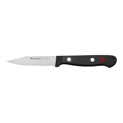 Paring Knife with Smooth Stainless Steel Blade | Wüsthof Dreizack Gourmet | Plastic Handle | 8 cm Blade 1