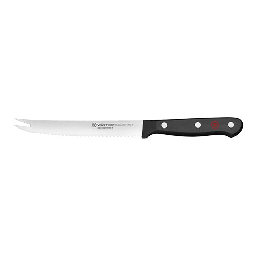 Tomato Knife with Serrated Blade | Wüsthof Dreizack Gourmet | Stainless Steel, 14 cm Blade 1