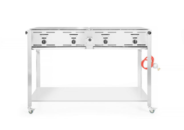 Gas Grill 22kW with 4 Burners | HENDI Grill-Master Quattro | 1330x600x920mm