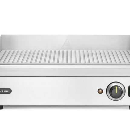 Ribbed Electric Griddle 2400W | HENDI Kitchen Line | 220-240V | 527x404x233mm