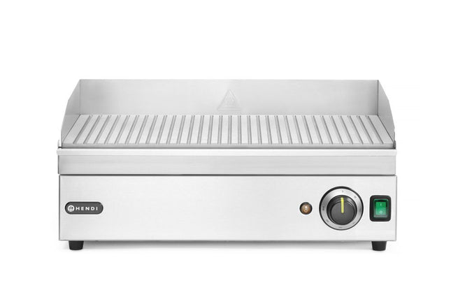 Ribbed Electric Griddle 2400W | HENDI Kitchen Line | 220-240V | 527x404x233mm