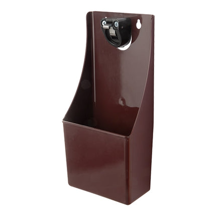 Wall-Mounted Bottle Opener with Crown Cork Catcher | EMGA | Burgundy Polypropylene | H29.2 x W14.4 x D7.7 cm 1