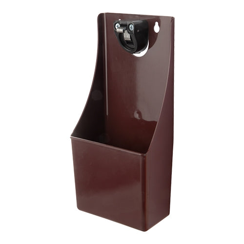Wall-Mounted Bottle Opener with Crown Cork Catcher | EMGA | Burgundy Polypropylene | H29.2 x W14.4 x D7.7 cm 1