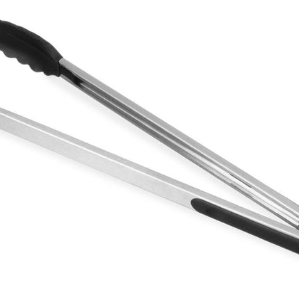 Heat Resistant Silicone Serving Tongs Black | HENDI | 445mm | Soft-Grip with Lock