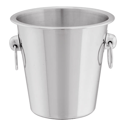 Ice Cube Bucket with Ring Handles | EMGA | Stainless Steel | 1.5 L | Ø15.5 x H14.5 cm 1
