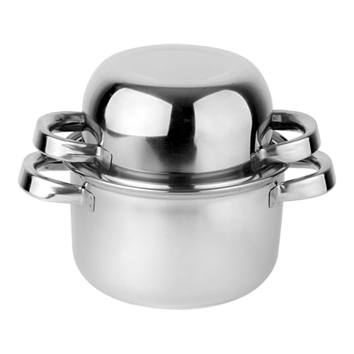 EMGA Stainless Steel Mussel Pan | Mirror Polished | 1 kg | Ø18 x H11 cm 1