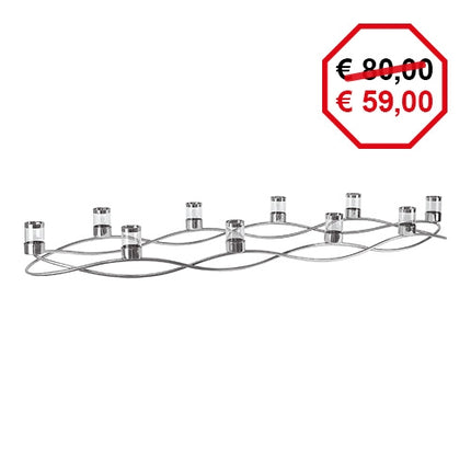 Stainless Steel Candle Holder for 10 Candles | EMGA | 120 cm 1