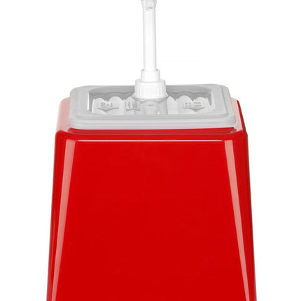 Sauce Dispenser with Pump 2.5L Red | HENDI