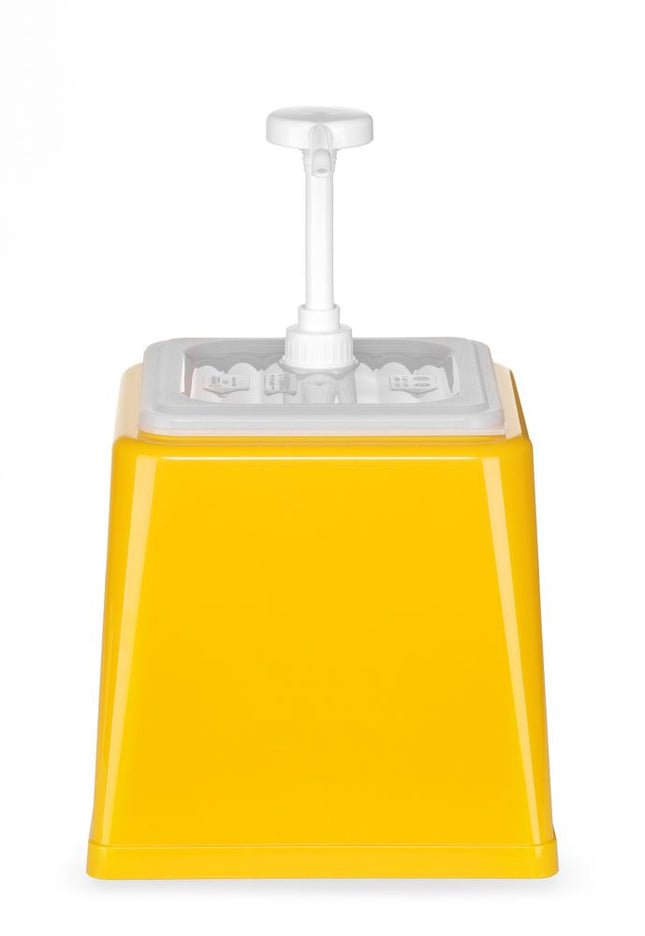 Sauce Dispenser with Pump 2.5L Yellow | HENDI