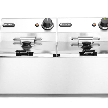 Double Deep Fryer 2x6L Stainless Steel | HENDI Kitchen Line | 230V/6600W