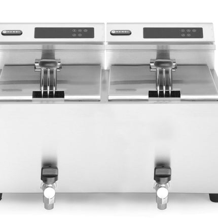 Digital Deep Fryer with Drain Tap | HENDI Profi Line | 16L Capacity | 230V/7000W
