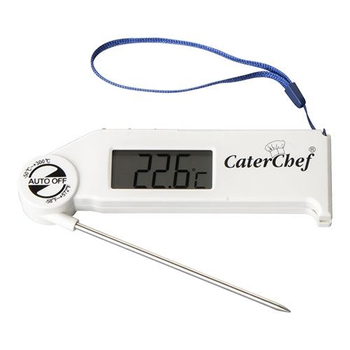CaterChef Digital Folding Probe Thermometer | Stainless Steel Probe | -50°C to 300°C | Probe 11.5 cm 1