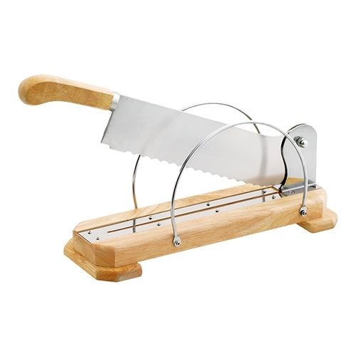 Baguette Cutter with Wooden Base and 35 cm Stainless Steel Knife | Louis Tellier | 40 x 11 x H15 cm 1