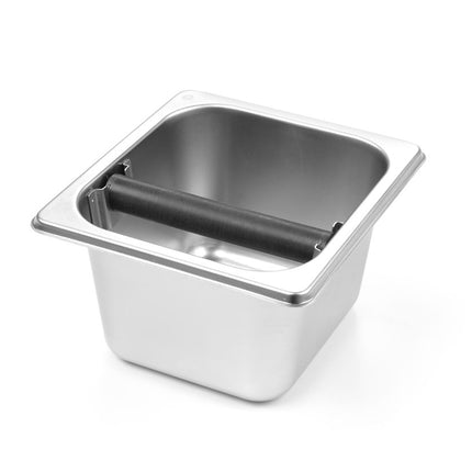 Stainless Steel Knock Box GN 1/6 with Silicone Sleeve | HENDI | 176x162x100mm