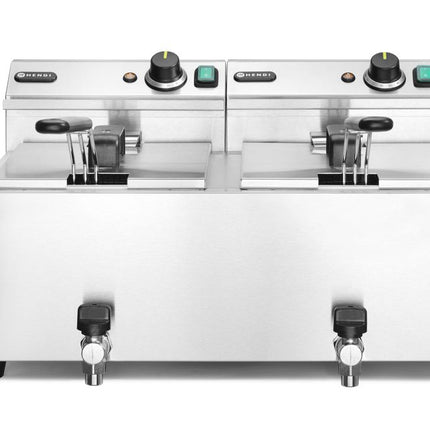 Double Deep Fryer Profi Line with Drain Tap | HENDI | 2 × 8L | 230V/7000W