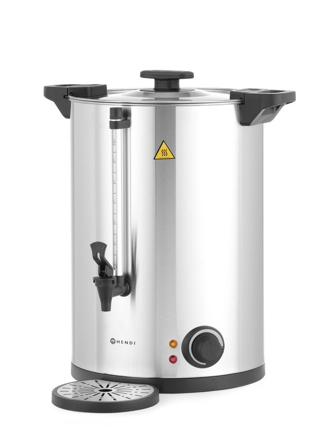 Hot drinks boiler double-walled, HENDI, ≈ 120 cups in 37 min., 18L, 230V/2500W, 415x382x(H)480mm