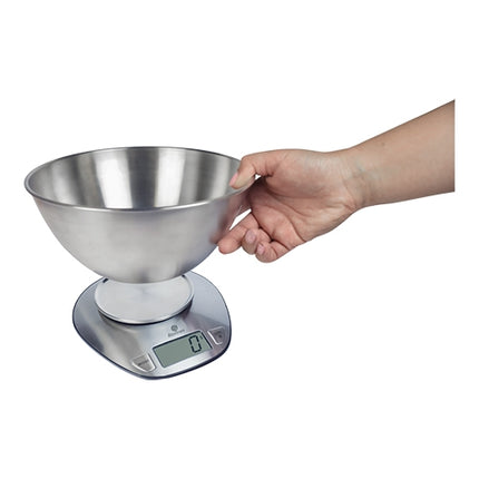 Stainless Steel Kitchen Scale 5 kg | Baxtran KS | With Bowl | 1 g Graduation 1