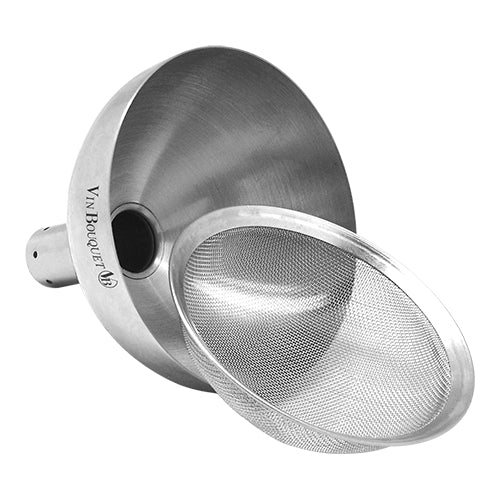 Stainless Steel Wine Decanting Funnel with Filter | Vin Bouquet | H9.2 cm | Ø1.8 cm 1
