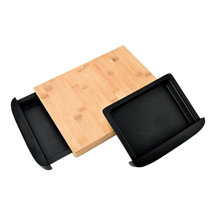 Bamboo Cutting Board with 2 Plastic Drawers | Vin Bouquet | 38 x 25 cm 1