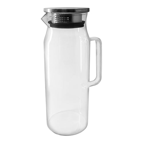 Transparent Glass Pitcher with Pouring Spout | Vin Bouquet | 1.5 L | Ø11 x H27 cm 1