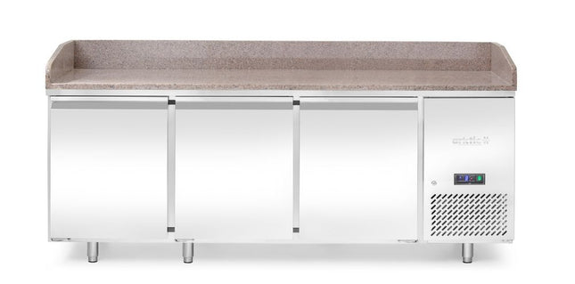 Hladilna miza za pico z granitno delovno ploščo, 3 vrata, Arktic, 375 l, granit, 230 V/400 W, 800 x 2010 x (V) 875 mm