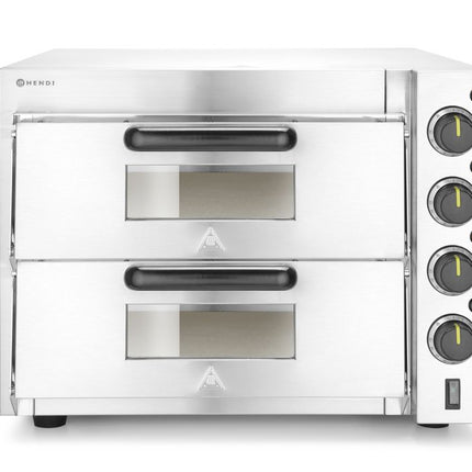 Double Deck Pizza Oven 3000W | HENDI | Silver | 230V | 580x560x435mm