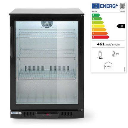 Back bar refrigerator single-door, Arktic, 105L, Black, 230V/123W, 600x530x(H)865mm