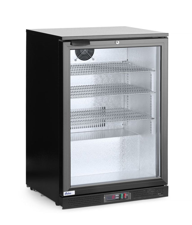 Back bar refrigerator single-door, Arktic, 105L, Black, 230V/123W, 600x530x(H)865mm