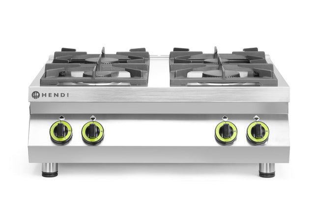 4-Burner Gas Cooker Table Top | HENDI Kitchen Line | 19kW | 800x700x310mm