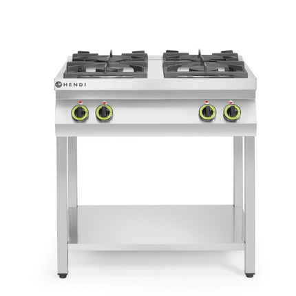4-Burner Gas Cooker Open Stand | HENDI Kitchen Line | 19kW | 800x700x900mm