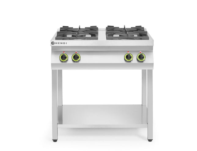 4-Burner Gas Cooker Open Stand | HENDI Kitchen Line | 19kW | 800x700x900mm