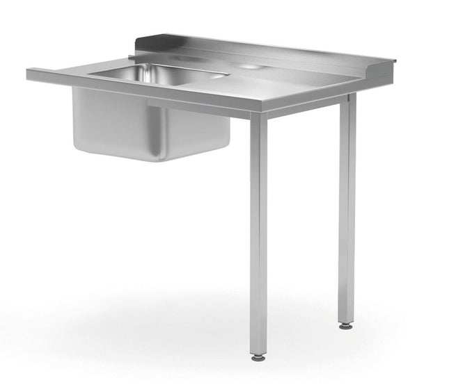 Loading Table with Sink for Dishwasher Left Side | HENDI | Stainless Steel | 1200x700x850mm