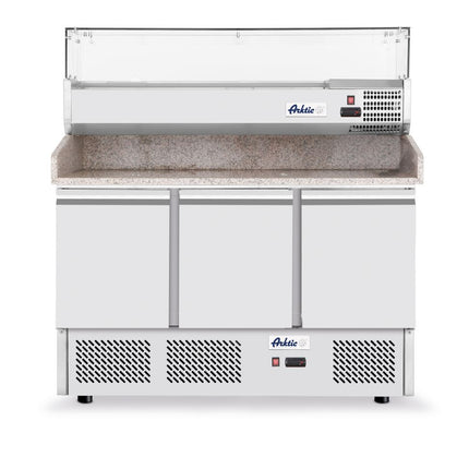 Three-Door Pizza Counter with Cooling Display 380+40L | Arktic | 230V/400W
