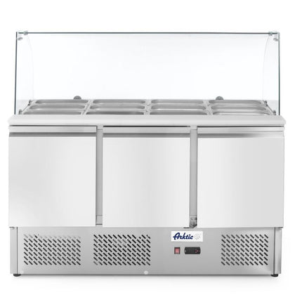 Three-Door Salad Counter with Glass Display 380L | Arktic | 230V/310W