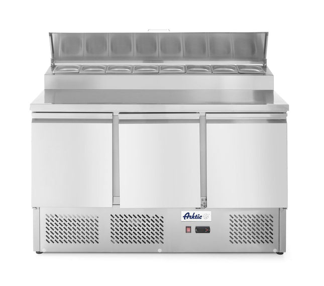 Three Door Salad Counter with Raised GN Display | Arktic | 380L Capacity | 230V/310W