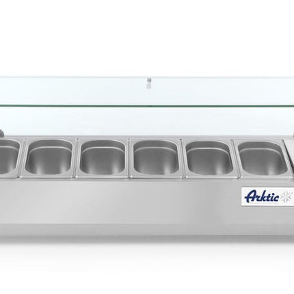 Refrigerated Countertop Server GN 1/4 | Arktic | 7x GN 1/4 Containers | Hardened Glass Display