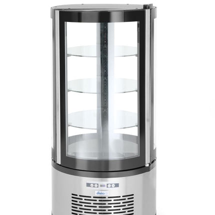 Round Cake Display with LED Lighting | Arktic | 100L Capacity | Double Glazing | ⌀480x(H)1065mm