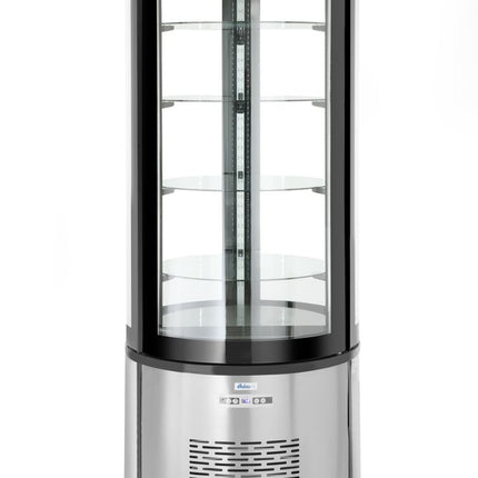 Large Round Cake Display with LED Lighting | Arktic | 360L Capacity | Double Glazing | ⌀680x(H)1755mm