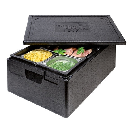 GN 1/1 Thermobox 39 L | Thermo Future Box | Black EPP Stackable Thermal Transport Container | 60 x 40 x H28 cm 1